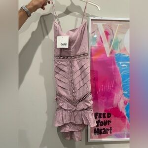 Selfie Leslie Pink Lace Dress